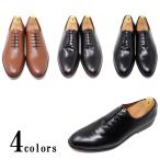 本革 メンズ ホールカット プレーントゥ レザーソール ビジネスシューズ ブラック ダークブラウン ライトブラウン ハンドメイド マッケイ製法 革底　革靴