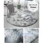 カーペット ラグマット 丸い 絨毯 シャギーラグ ラグ モケット 敷物 丸型 じゅうたん ふわふわ 滑り止め付き ウォッシャブル まるい 新生活 厚手 洗える 北欧風