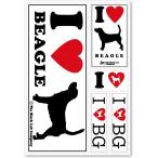 < Beagle >I Love стикер 