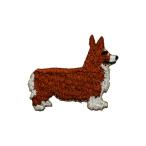  bleed вышивка нашивка / Corgi ( все тело / красный )