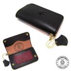 栃木レザー 本革 トラッカーウォレット ミドルウォレット スタッズ 財布 選べるスタッズ・ステッチ メンズ ハンドメイド THE CASTLE ROCK TRM-1BK