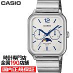 カシオ コレクション 角型 ムーンフェイズ MTP-M305D-7AJF メンズ レディース 時計 電池式 アナログ ホワイトダイヤル 国内正規品