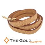  Louis Vuitton плечо ремешок 119cm гладкая кожа бежевый Gold металлические принадлежности модные аксессуары для мужчин и женщин LOUIS VUITTON* б/у 