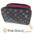 ショッピングVUITTON LOUIS VUITTON ジッピーコインパース M93740 モノグラム マルチカラー キャンバス ノワール グルナード 小銭入れ 男女兼用 ルイヴィトン◆中古
