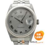  Rolex Date Just 16234 F номер серебряный циферблат Rome nSS WG комбинированный самозаводящиеся часы наручные часы мужской часы ROLEX* б/у 
