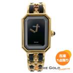  Chanel Premiere H0001 ремень L размер кварц Gold черный наручные часы женский часы CHANEL* б/у 