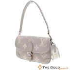 LOUIS VUITTON ディアヌ NM PM M14214 ブリューム グレー モノグラムアンプラント ジャイアント グレインレザー 2WAY 斜め掛け 肩掛け ルイヴィトン◆中古