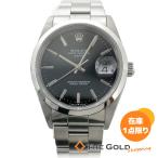 ROLEX オイスターパーペチュアルデイト 15200 S番 仕上げ済 ステンレス 自動巻き 黒文字盤 腕時計 メンズウォッチ ロレックス◆中古