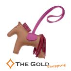 エルメス ロデオチャームPM Y刻印 2020年 アニョーミロ ブラウン パープル ストラップ レディース HERMES◆中古