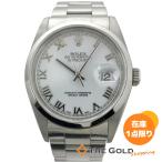 ROLEX デイトジャスト 16200 Y番 仕上げ済 36mm ホワイト ローマン ステンレス メンズ ウォッチ 腕時計 ロレックス◆中古