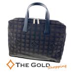 CHANEL портфель A15974 новый путешествие нейлон Jaguar do Brown черный серебряный металлические принадлежности мужской Chanel * б/у 