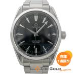 OMEGA Seamaster 150M 2518.50 Aqua Terra батарейка заменен чёрный циферблат 36.2mm кварц наручные часы мужской часы Omega * б/у 