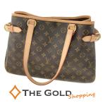 LOUIS VUITTONbatinyo-ruolizontaruM51154 монограмма парусина Brown большая сумка женский мужской Louis Vuitton * б/у 