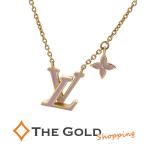 LOUIS VUITTON колье LV Aiko nikM01215 эмаль metal розовое золото подвеска женский мужской аксессуары Louis Vuitton * б/у 