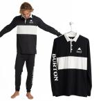BURTON Barton мужской внутренний tops Men's Burton Midweight Base Layer Rugby Shirt (True Black/Stout White)