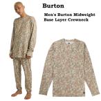 ショッピングburton BURTON メンズ スノーボード インナー Men's Burton Midweight Base Layer Crewneck （Snowfall Camo)  24-25