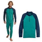 [S M L размер ]BURTON мужской внутренний Men's Heavyweight X Base Layer Quarter-Zip (Antique Green / Dress Blue)