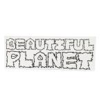 BEAUTIFUL PLANET стикер beautiful planet FONT STICKER (WHITExBLACK)