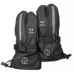 KM4K グローブ ミトン　KM4K NO HIZUME KAWA （FULL BLACK SKIN） レザー スノーグローブ メンズ レディース カモシカ