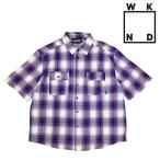 夏の準備早得キャンペーン！ WKND SKATEBOARDS シャツ 半袖 ウィークエンド　WILSON S/S SHIRT (PURPLE） SALE