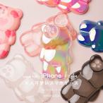 くま クマ 推し活 iPhone16 iPhone15 ケース クリア iPhone14 ケース iPhone13 ケース クリアケース iPhone12 ケース 透明 薄型 韓国 かわいい 人気 熊 ベアー