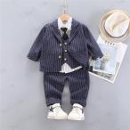 ベビー服 男の子 フォーマル スーツ 4点セット タキシード ジャケット トップス ロングパンツ 紳士服 洋装フォーマル 結婚式 発表会 お呼ばれ 入園式 卒園式