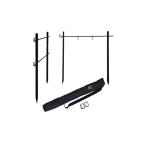 ショッピングダッチオーブン 尾上製作所(ONOE) マルチハンガー MH-90 [ダッチオーブンなどを吊るせる 収納バッグ付き ブラック ハンギングラック 組立900×68