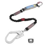 [藤井電工] 新規格 フルハーネス用ランヤード ノビロン 伸縮ロープ式 ブラック 黒 シングルランヤード THL-NV93SV-21KS-BK-