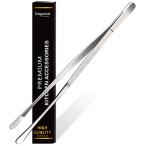 Rivoean ピンセットトング 12インチ エ