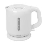 [山善] 電気ケトル 電気ポット 1.0L 一人暮らし 二人暮らし コンパクト 沸騰自動OFF機能付き ワンタッチ操作 ホワイト DKE-100