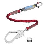 [藤井電工] 新規格 フルハーネス用ランヤード ノビロン 伸縮ロープ式 レッド 赤 シングルランヤード THL-NV93SV-21KS-RE-R