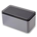 伊勢藤(ISETO) マスクケース マスク保管ケース グレー 幅21.4×奥行11.2×高さ10.5cm 日本製 抗菌 マスク50枚収納可能 収