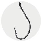 ささめ針(Sasame) 05VRI カン付丸セイゴ 黒 徳用 50本入り #15