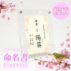 [ название inserting ] жизнь название документ Sakura - девочка жизнь название бумага / имя + дата рождения +. обе родители / акрил рама открытка размер 