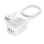 延長コード 5m TESSAN 電源タップ usb付き usb-c コンセントタップ 3個ACコンセント USB-C 1ポート USB-A 2ポート たこあしコンセント 分岐 テーブル