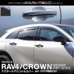 クラウンスポーツ クラウンクロスオーバー RAV4 クラウンエステート 共通 アウタードアハンドルカバー 4P ブラック鏡面仕上げ
