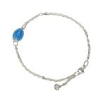 ショッピングルルド 不思議のメダイ ブルーエナメル ブレスレット シルバー フランス ルルド製 20cm