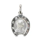 ショッピングルルド ルルドの聖母 ホースシュー メダイ シルバー ペンダント フランス ルルド製 15mm