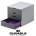 ショッピングバリ DURABLE VARICOLOR 4 デュラブル バリカラー A4 縦型 レターケース 4段 おしゃれ オフィス用品 書類整理 ヨーロッパ ドイツ 引出し 卓上 可愛い 文具 文房具