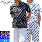 SALE специальная цена Karl Kani Golf мужской 4WAY стрейч рубашка с коротким рукавом . вода скорость .UV cut вода суша обе для 232KG1208 Karl Kani GOLF почтовая доставка отправка SAAR JUL1
