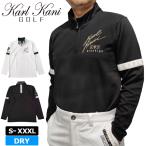  Karl Kani Golf . пот скорость . половина Zip рубашка с длинным рукавом 233KG1200 Karl Kani GOLF SCBRmok шея mok рубашка Golf одежда tops OCT1