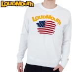 日本規格 ラウドマウス メンズ クルーネック セーター 762700(999) ホワイト 春 秋 RAAR Loudmouuth 軽量 ニット ゴルフウェア トップス