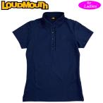 ラウドマウス レディース エッセンシャルシャツ 半袖 ポロシャツ ネイビー Navy 769651(997) メール便発送 ZAAQ Loudmouth ゴルフウェア トップス 女性用 無地
