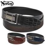 ショッピングレッドウイング ノートン メンズ ホールレスベルト 242N8104 本革 型押し ウイングロゴ Norton TAAR メンズウェア ロゴ JUN1