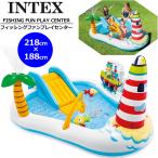 SALE特価 INTEX インテックス プール すべり台付 フィッシング ファン プレイ センター 218cm×188cm×99cm 57162NP 滑り台 シャワー ビニールプール JUN3