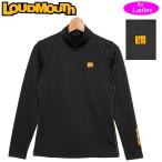 日本規格 ラウドマウス レディース UVカット モックネック 長袖 シャツ 771552(998) Black ブラック QCBR Loudmouth トップス ハイネック 無地