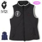 V12 ゴルフ レディース フルジップ 中綿 ベスト RIP VEST V122120-JK01 ヴィ・トゥエルヴ QCBR ゴルフウェア ジャケット トップス アウター V12GOLF NOV1