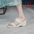 美脚 ミュール サンダル レディース 歩きやすい 旅行 ウェッジソール サンダル レディース ヒール高い 厚底 サボサンダル ウエッジソール サンダル