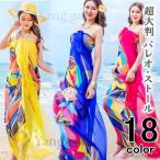  парео женский большой размер цветочный принт шарф цветок шифон палантин большой размер Rush Guard шарф resort море бассейн UV cut большой большой 