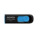 ADATA Technology USB3.0直付型フラッシュメモリー DashDrive UV128 64GB ブラック+ブルー AUV128-64G-RBE